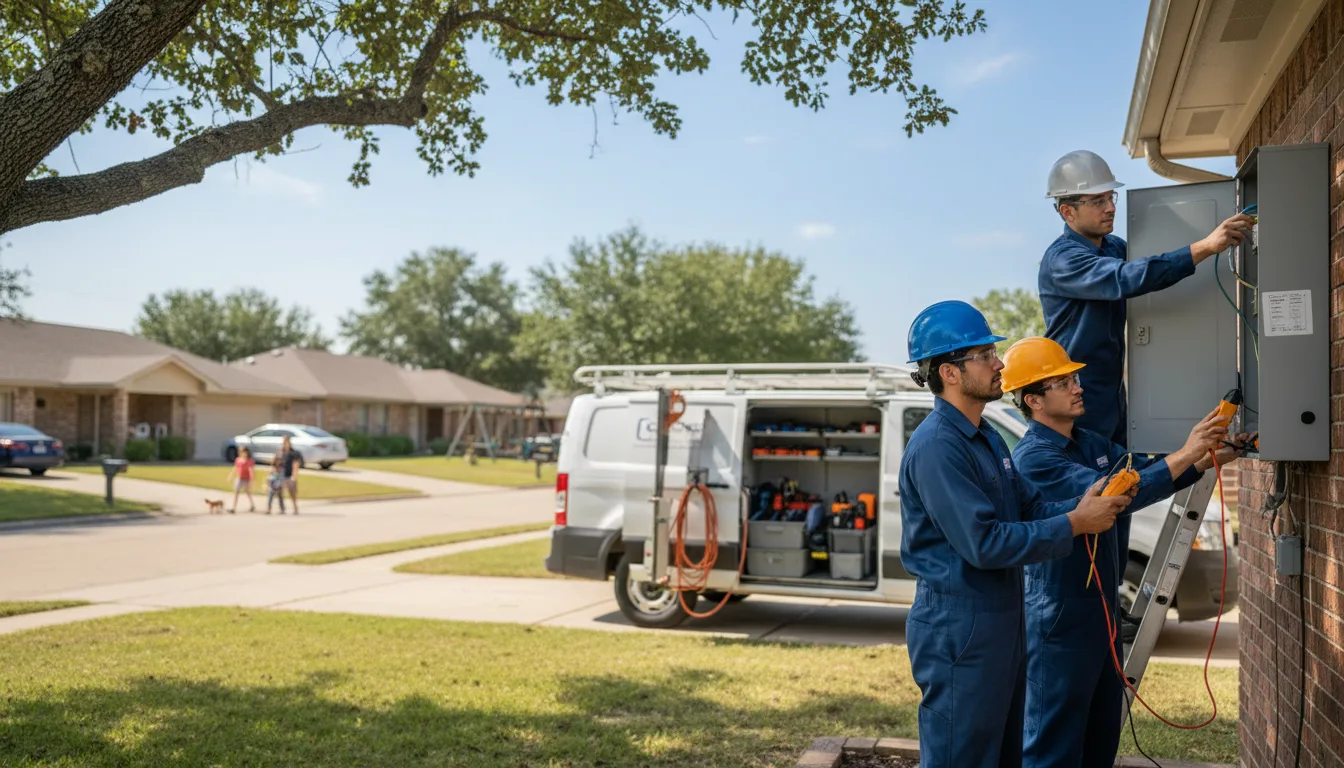 Certified electrician providing emergency electrical services in Victor, IA